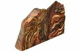 Polished Tiger Iron Stromatolite Bookends - Billion Years #129429-1
